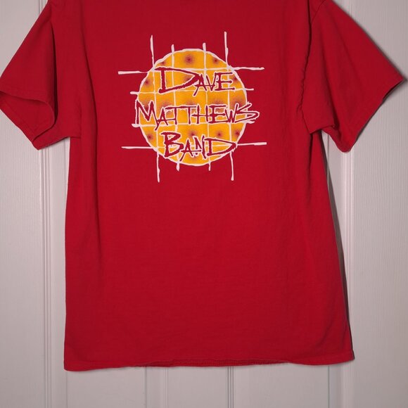 Dave Matthews Band: Cross Hatch Circle USED Shirt (L, Red, DMB, Rock, Jam) - Picture 8 of 10